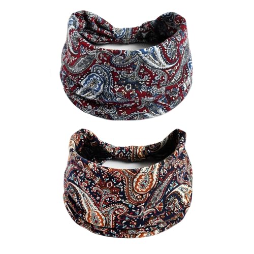 MAYCREATE® 2Pcs Fashion Sport Headbands for Women Moisture-wicking Headbands Stretchy Pre-tie Running Head Bands Quick Drying Boho Stylish Sport Headbands for Yoga, Jogging MAYCREATE® 2Pcs Fashion Sport Headbands for Women Moisture-wicking Headbands Stretchy Pre-tie Running Head Bands Quick Drying Boho Stylish Sport Headbands for Yoga, Jogging